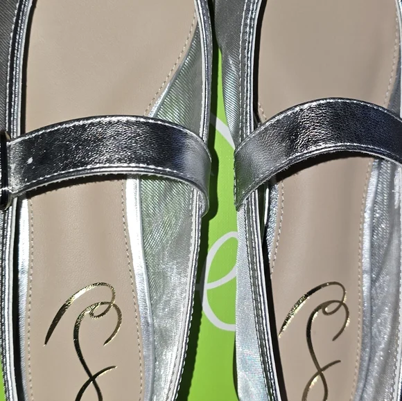Sam Edelman Miranda Silver Mesh Mary Jane Flats – Size 9 – NIB - Picture 5 of 11